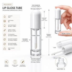 4 ml Lip Gloss Tube, 83 mm | PKGLG0010