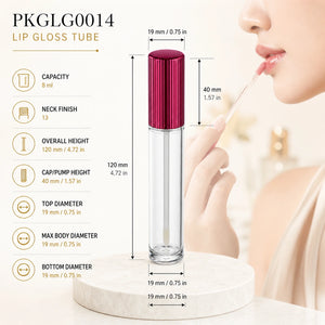 8 ml Lip Gloss Tube, 120 mm | PKGLG0014