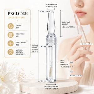 3 ml Lip Gloss Tube, 112 mm | PKGLG0024