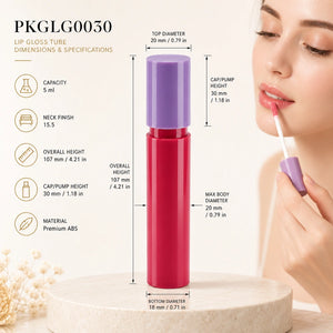 5 ml Lip Gloss Tube, 107 mm | PKGLG0030