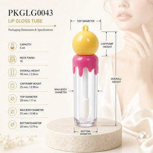 5 ml Lip Gloss Tube, 90 mm | PKGLG0043